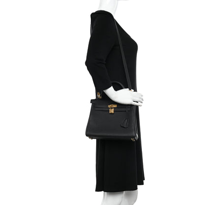 Hermes Togo Kelly Retourne 25 Black 2 of 11