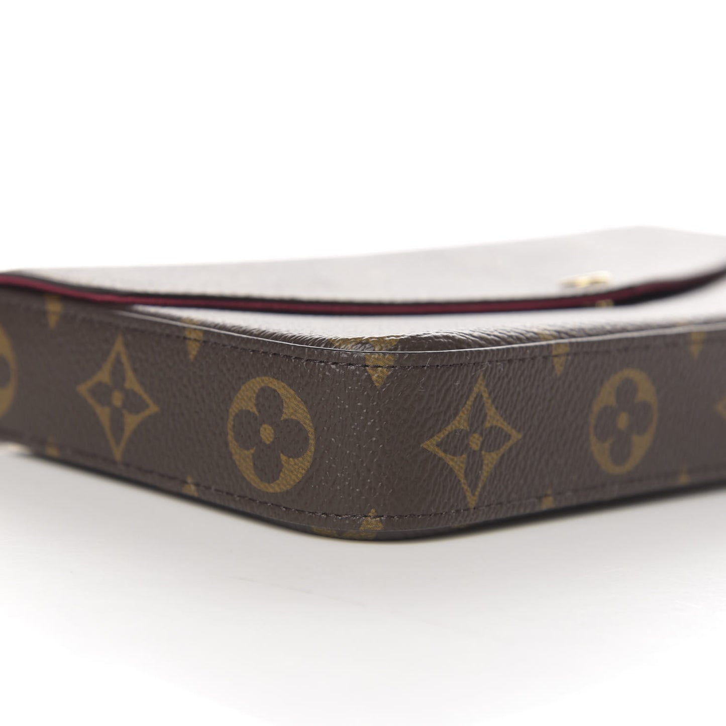 Monogram Pochette Felicie Chain Wallet Fuchsia