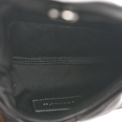 Saint Laurent Lambskin Monogram Loulou Puffer Pouch Clutch Black 6 of 11