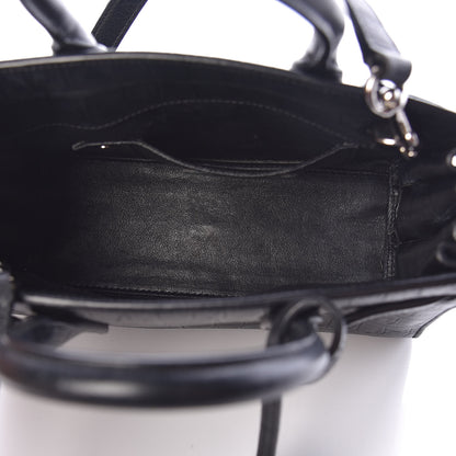 Saint Laurent Calfskin Crocodile Embossed Nano Sac De Jour Black 6 of 9