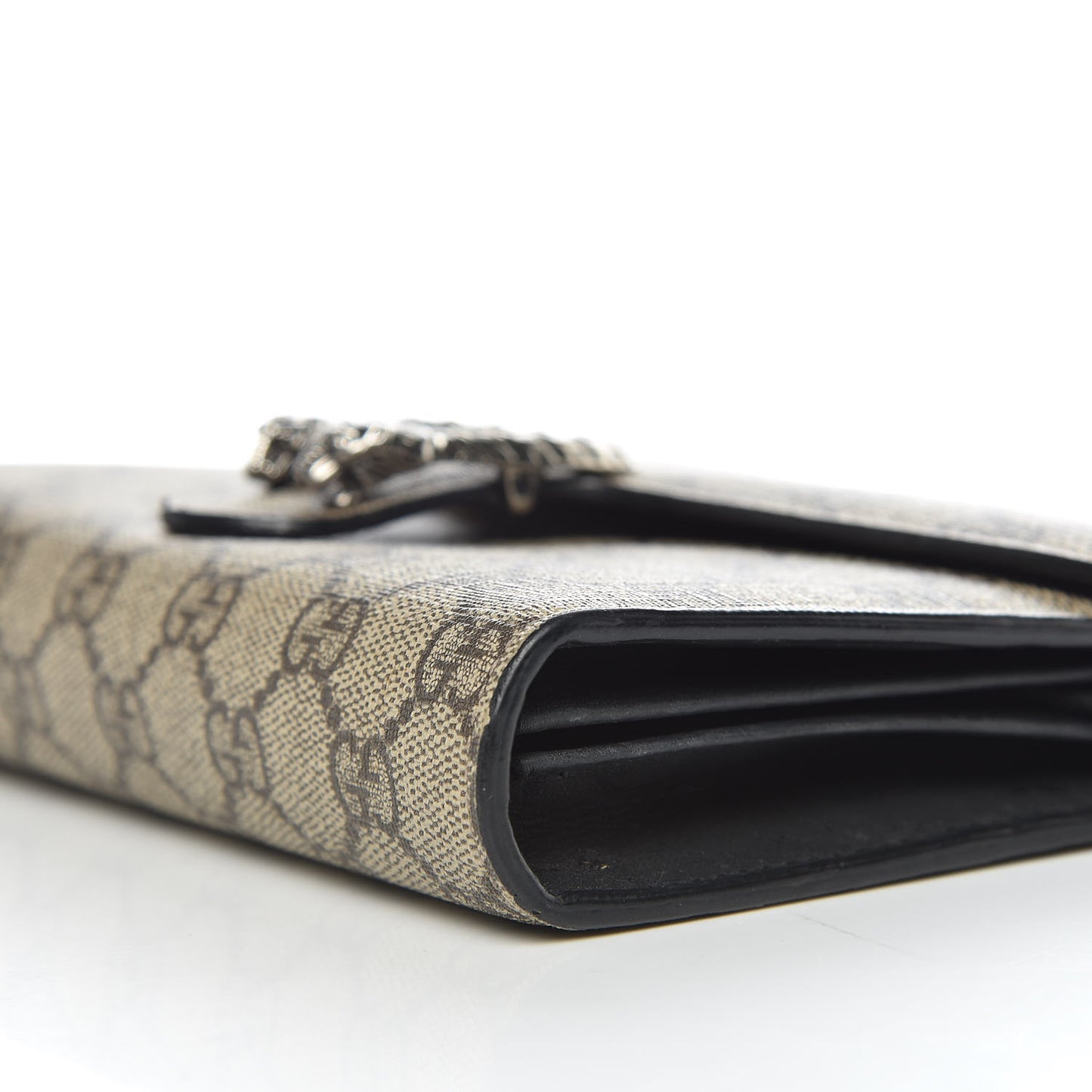 GG Supreme Monogram Mini Dionysus Chain Wallet Beige Black