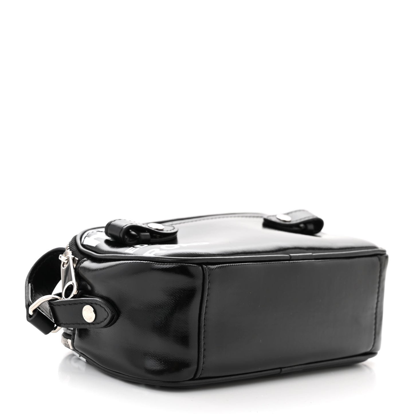 Coated Canvas Horseferry Print Micro Camera Bag Black
