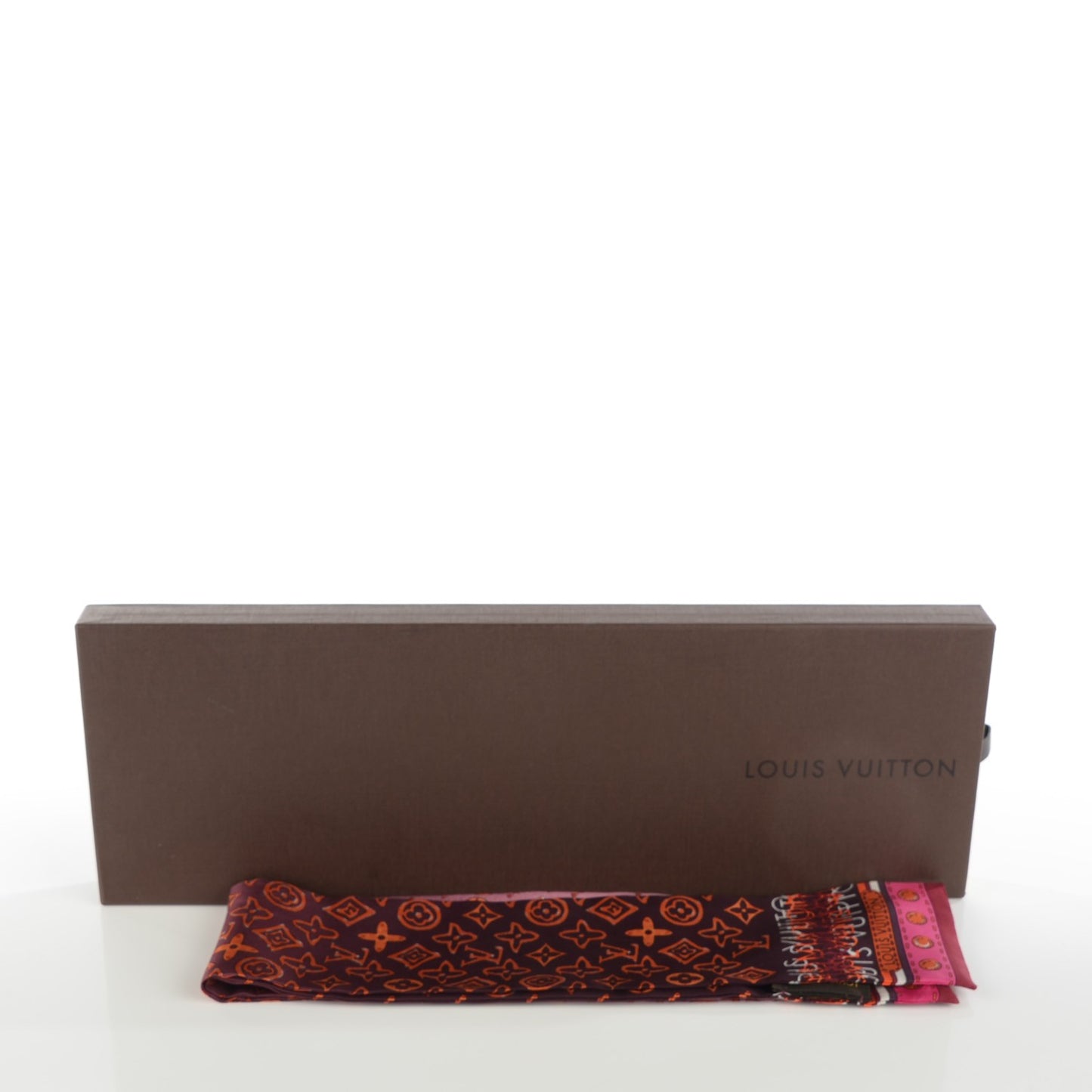 Silk Monogram Map Bandeau Plum Orient