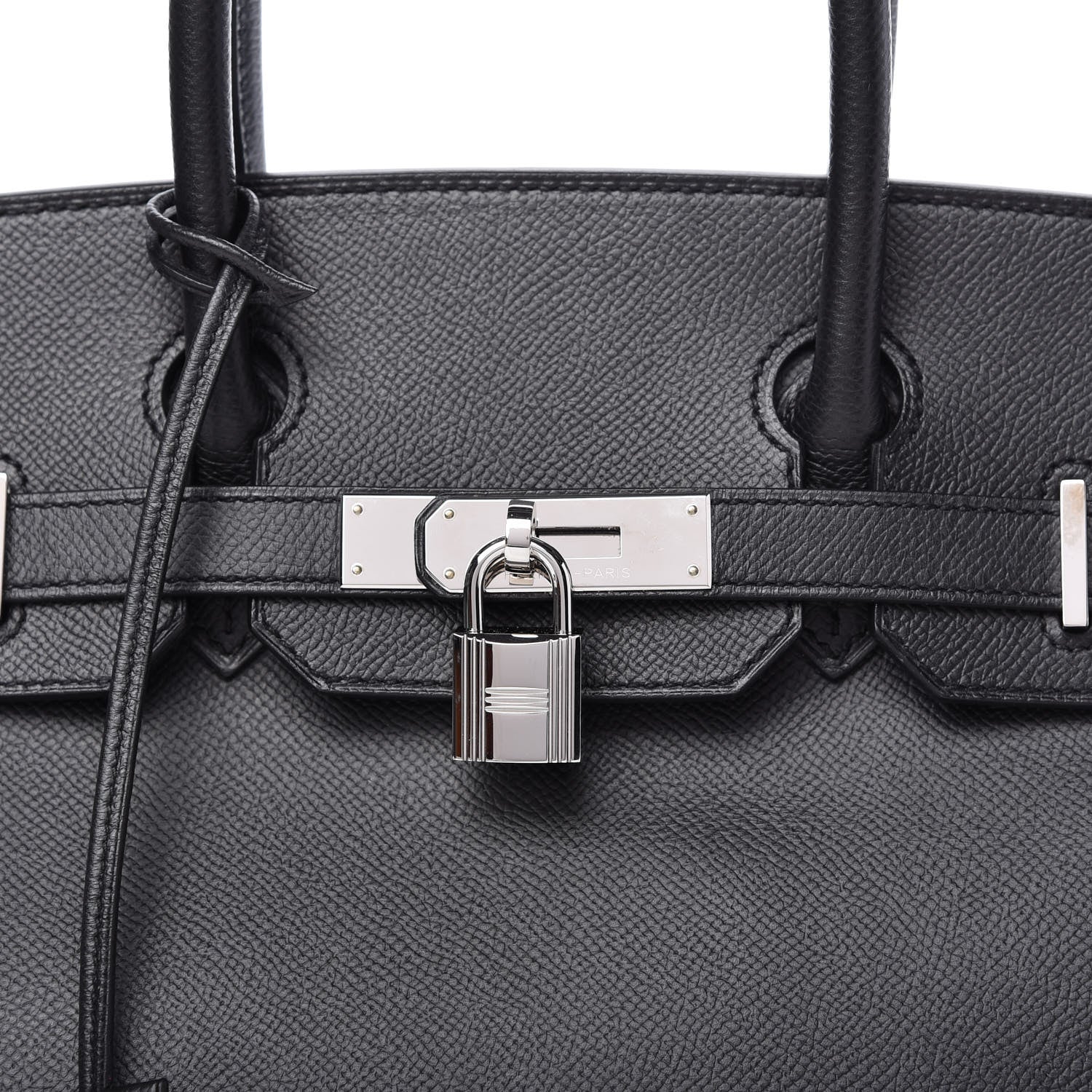 Hermes Epsom Horseshoe Birkin 30 Black Rouge Casaque 10 of 11