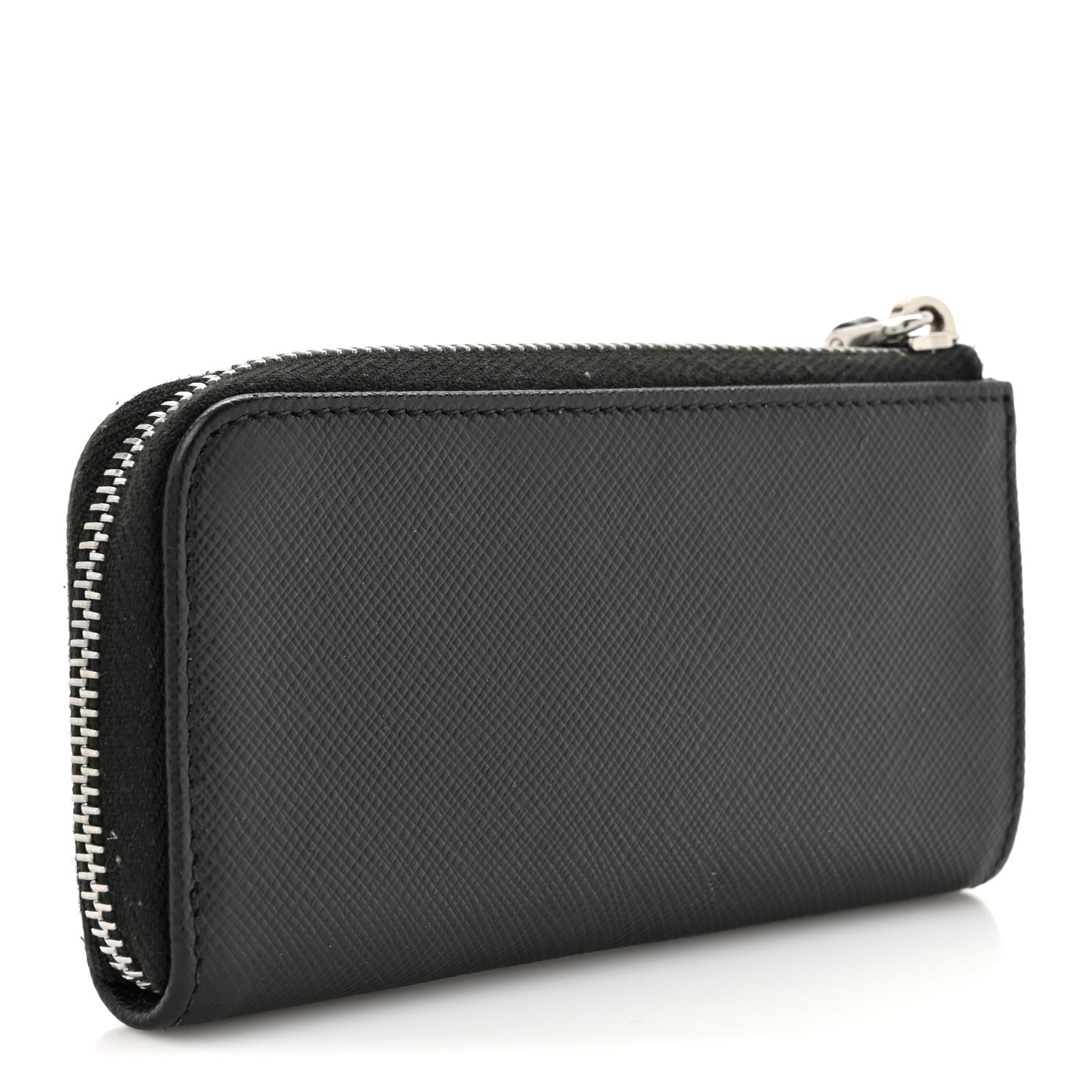 Prada Saffiano Key Holder Black 3 of 9