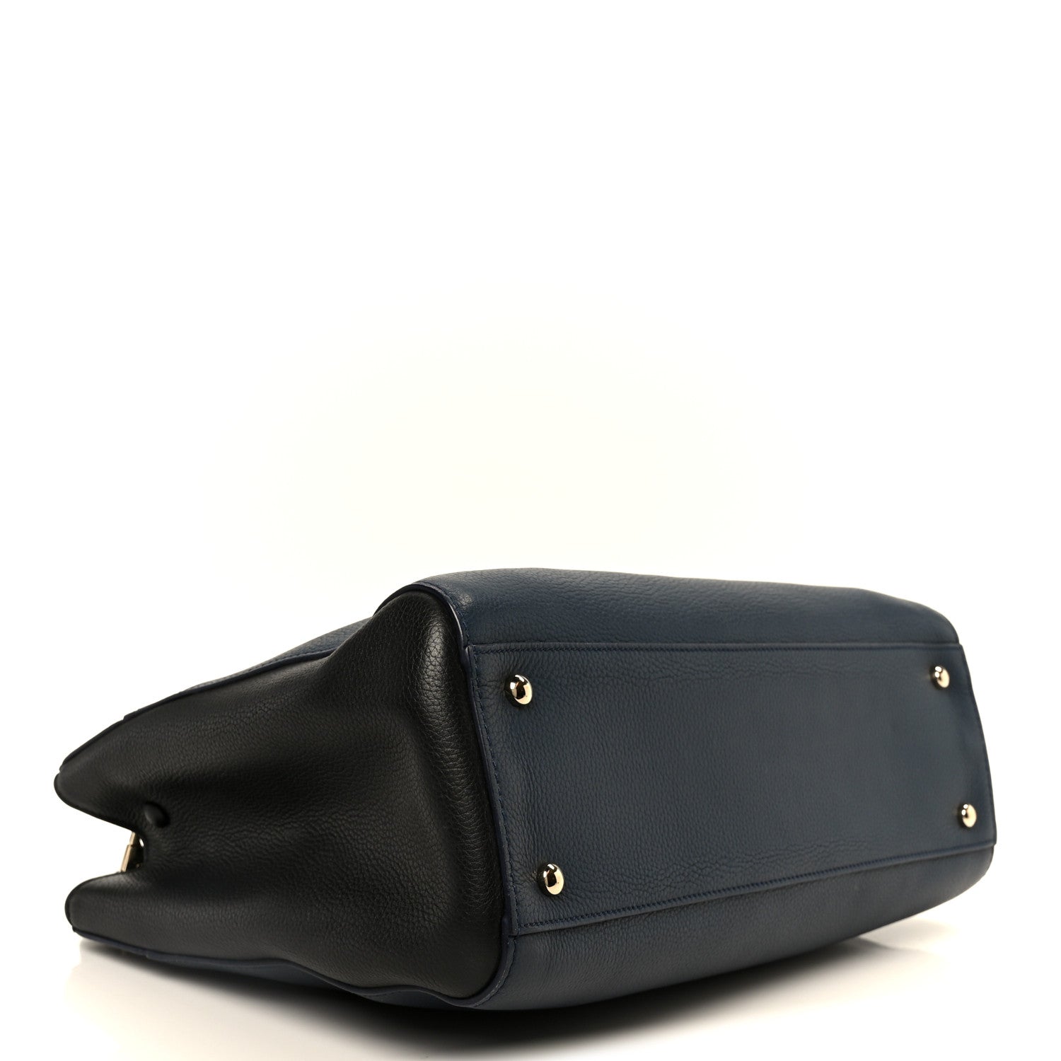 Chanel Grained Calfskin Small Neo Executive Shopper Tote Dark Blue Black 4 of 10