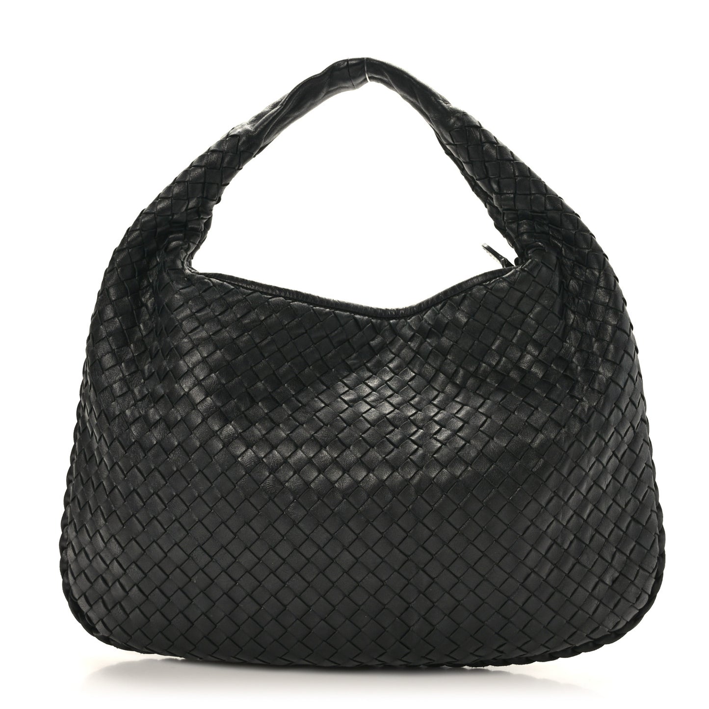 Nappa Intrecciato Medium Veneta Hobo Black