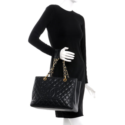 Chanel Caviar Quilted Grand Shopping Tote GST Black 3 of 10