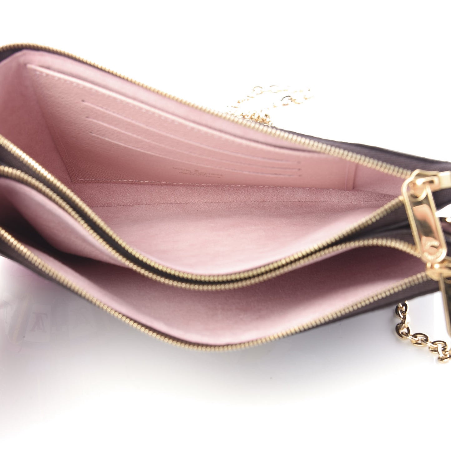 Monogram 2020 Christmas Animation Big Wheel Double Zip Pochette Rose Ballerine