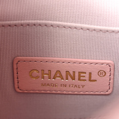 Chanel Calfskin Quilted Pearl Small About Pearls Hobo Bag Light Pink 6 of 10