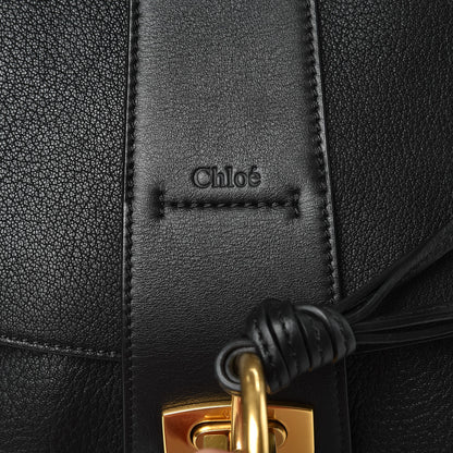 Chloe Grained Lambskin Calfskin Small Lexa Shoulder Bag Black 9 of 12