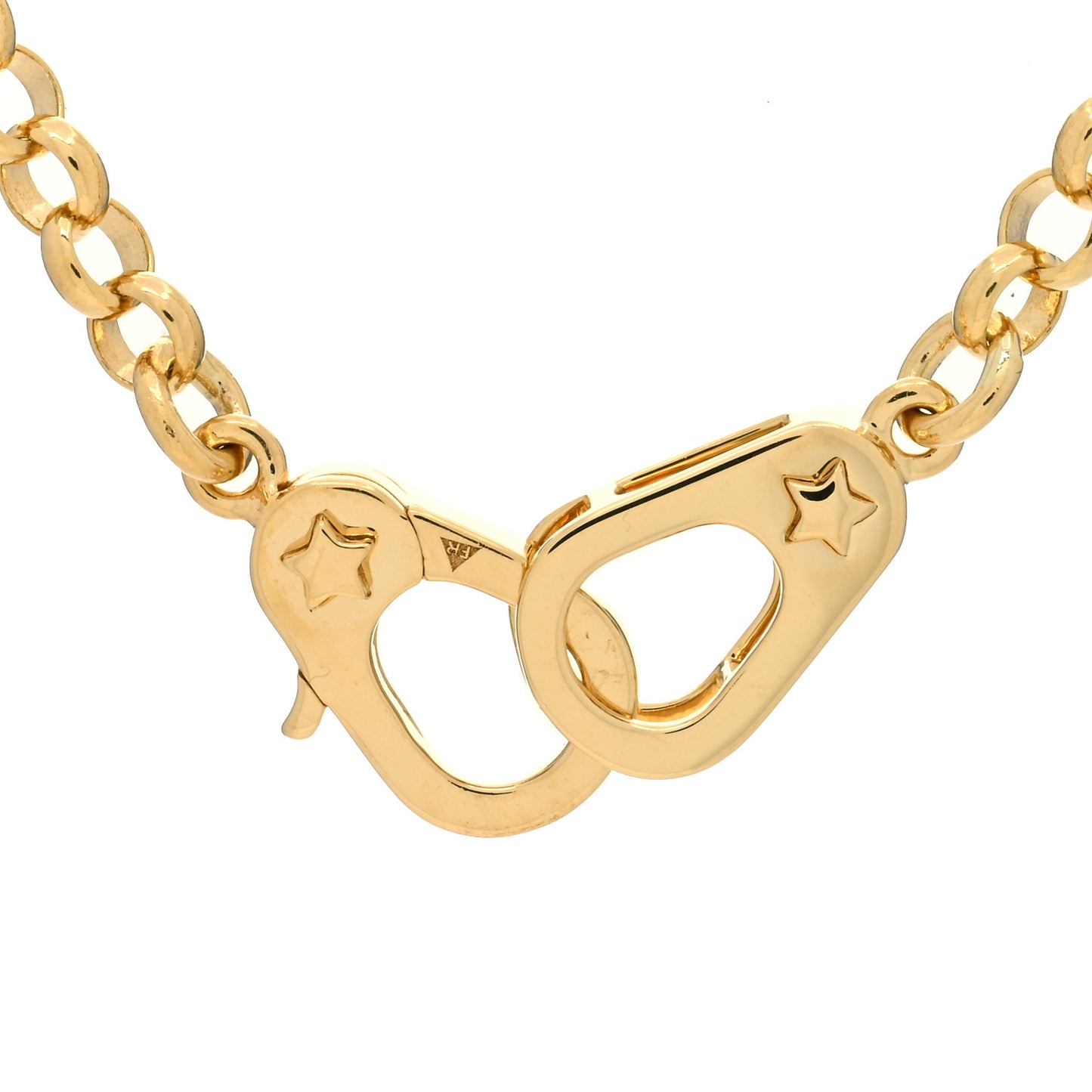 18K Yellow Gold Medium Belcher Sister Hook Chain Necklace