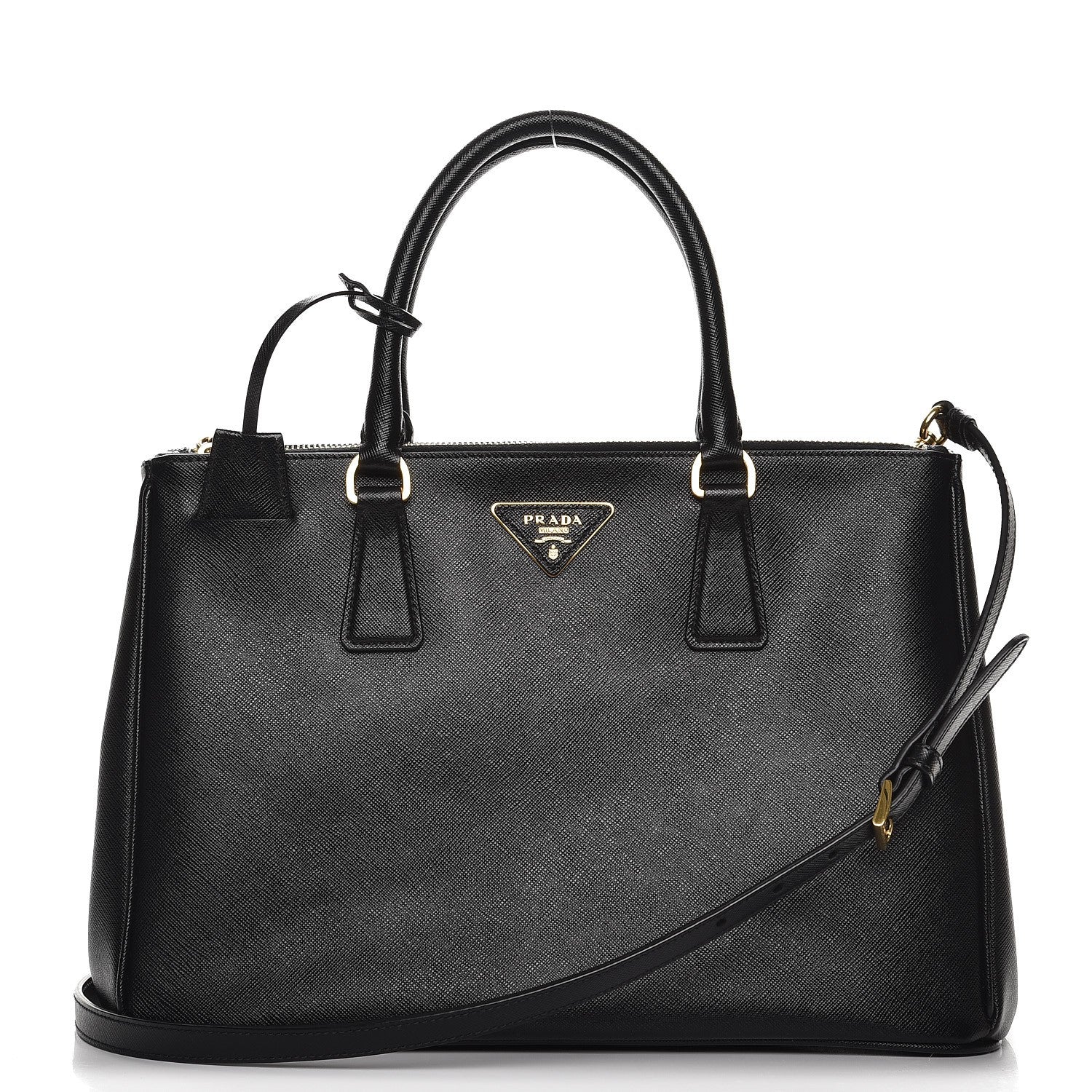 Prada Saffiano Medium Galleria Double Zip Tote Black 1 of 9