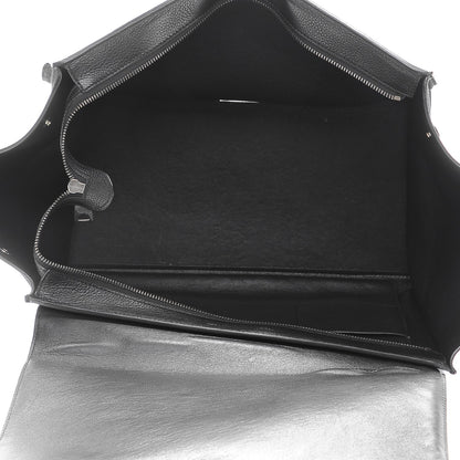 Celine Drummed Calfskin Suede Large Trapeze Black 5 of 8