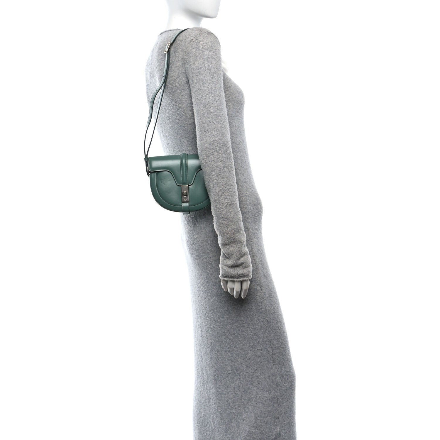 Celine Satinated Calfskin Besace Small 16 Celadon 2 of 9