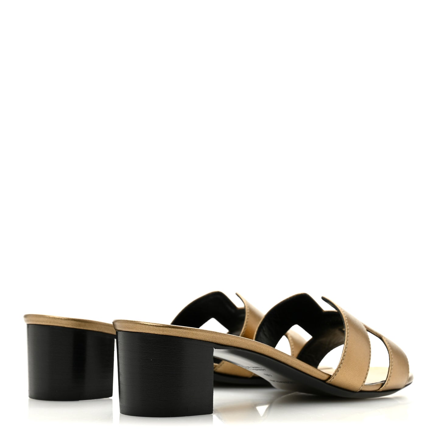 Metallic Goatskin Oasis Sandals 40 Dore