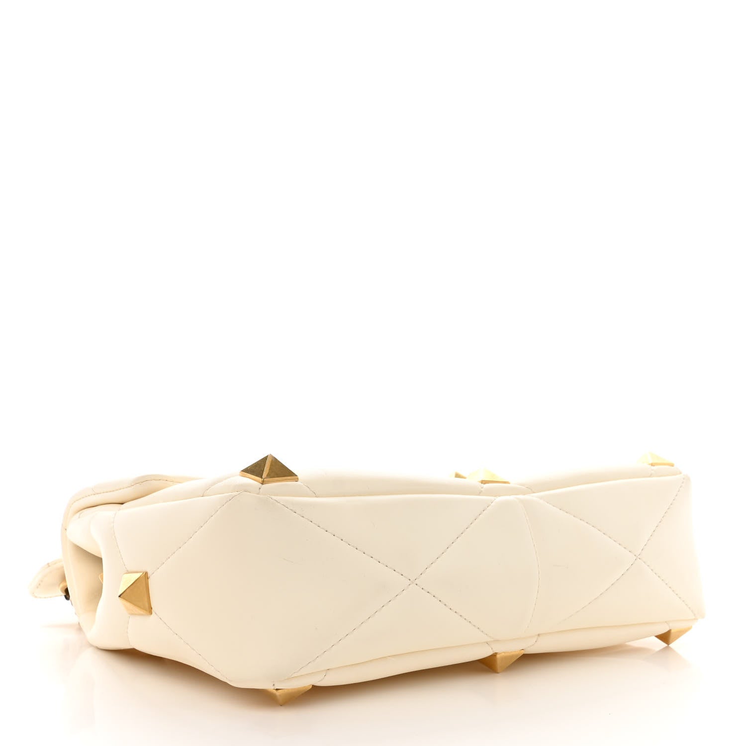Valentino Garavani Nappa Large Roman Stud Shoulder Bag Ivory 4 of 11