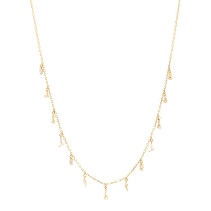 Suzanne Kalan 18K Yellow Gold Diamond Classic Drop Necklace 1 of 4