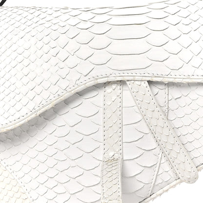 Christian Dior Snakeskin Saddle Bag White 8 of 12
