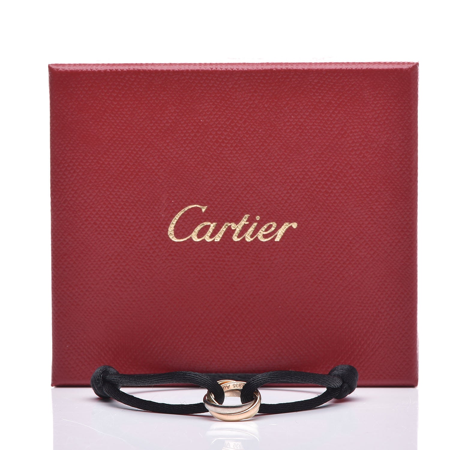 Cartier 18K Pink Yellow White Gold Trinity Adjustable Cord Bracelet Black 8 of 8