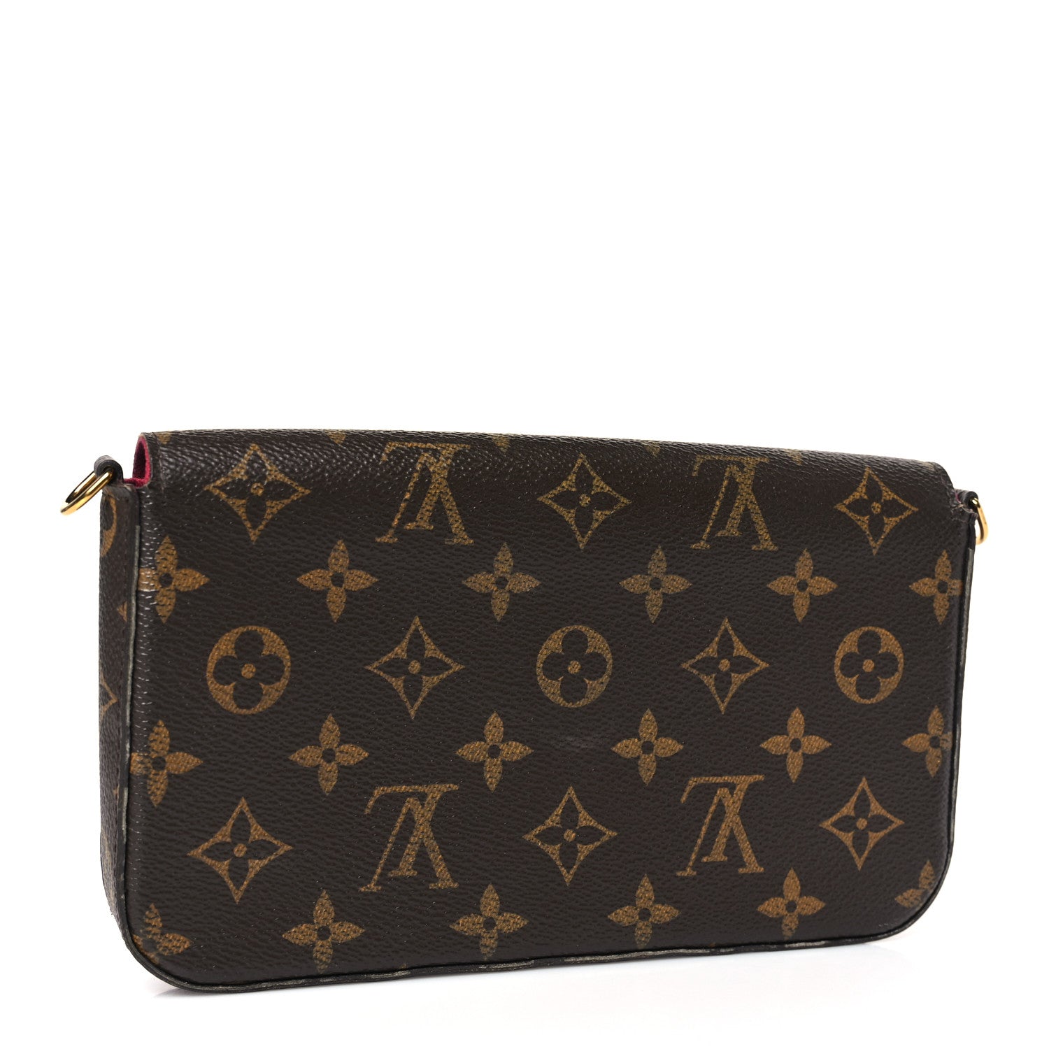 Louis Vuitton Monogram Pochette Felicie Chain Wallet Fuchsia 3 of 8