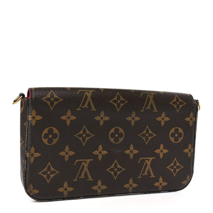 Louis Vuitton Monogram Pochette Felicie Chain Wallet Fuchsia 3 of 8