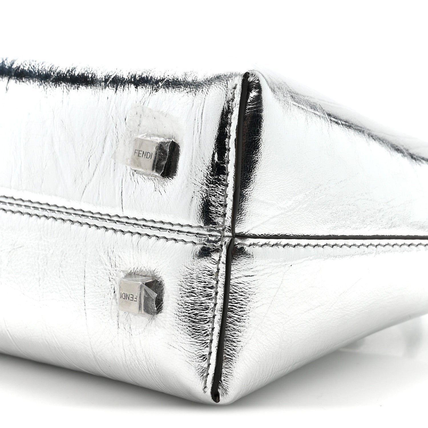 Fendi Rock Millenium Logo Embossed Mini By The Way Top Handle