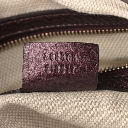 Gucci Metallic Cellarius Calfskin Medium Soho Working Tote Classic Burgundy 9 of 14