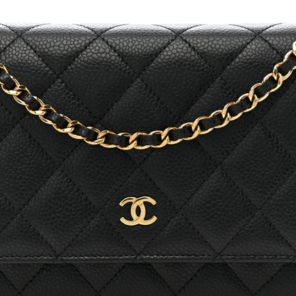 Chanel Caviar Quilted Wallet on Chain WOC Black 9 of 12
