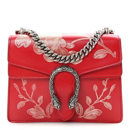 Gucci Calfskin Chinese New Year Mini Dionysus Shoulder Bag Hibiscus Red 1 of 10