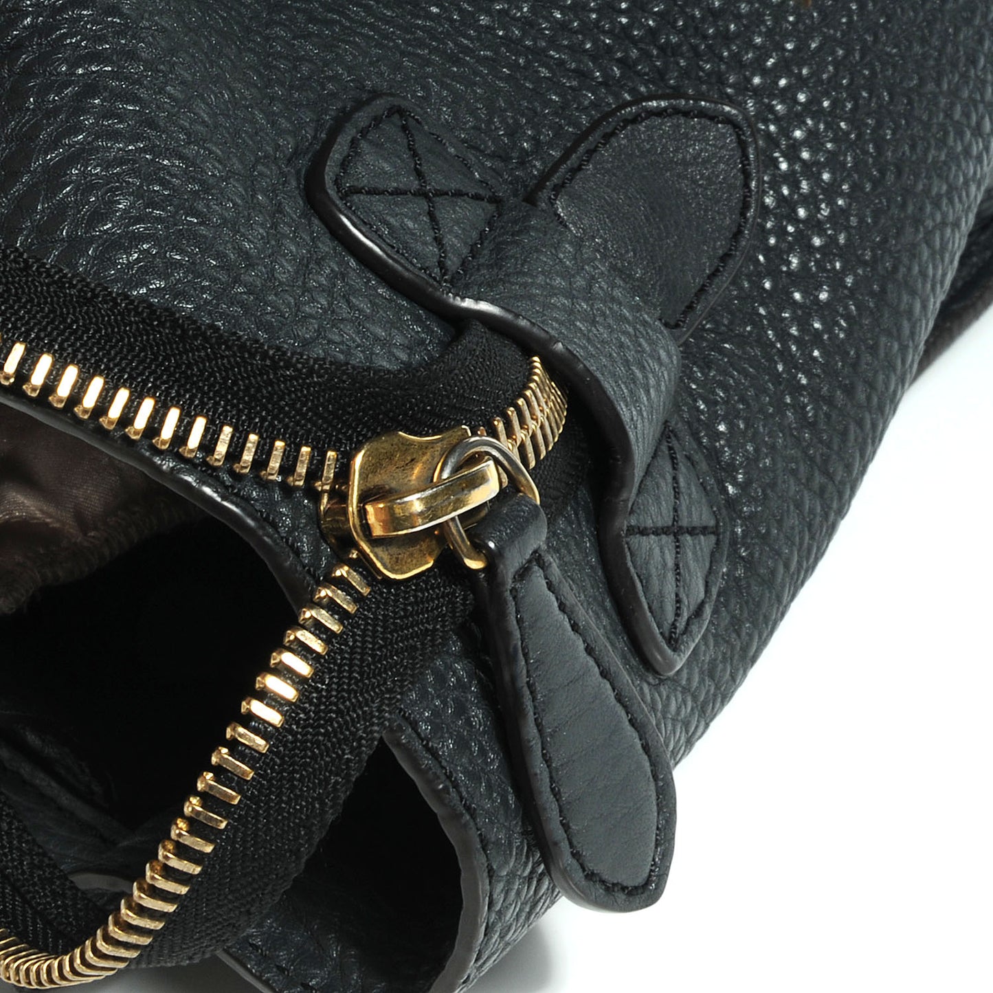 Pebbled Leather Mini Luggage Bag Anthracite