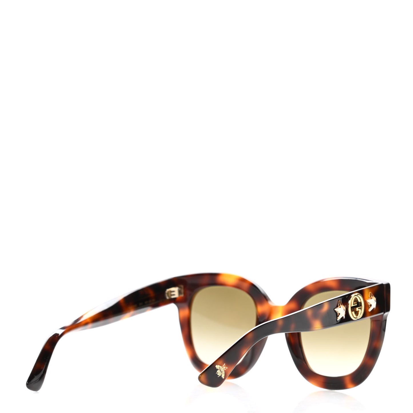 Round Frame Star Sunglasses GG0208S Tortoise