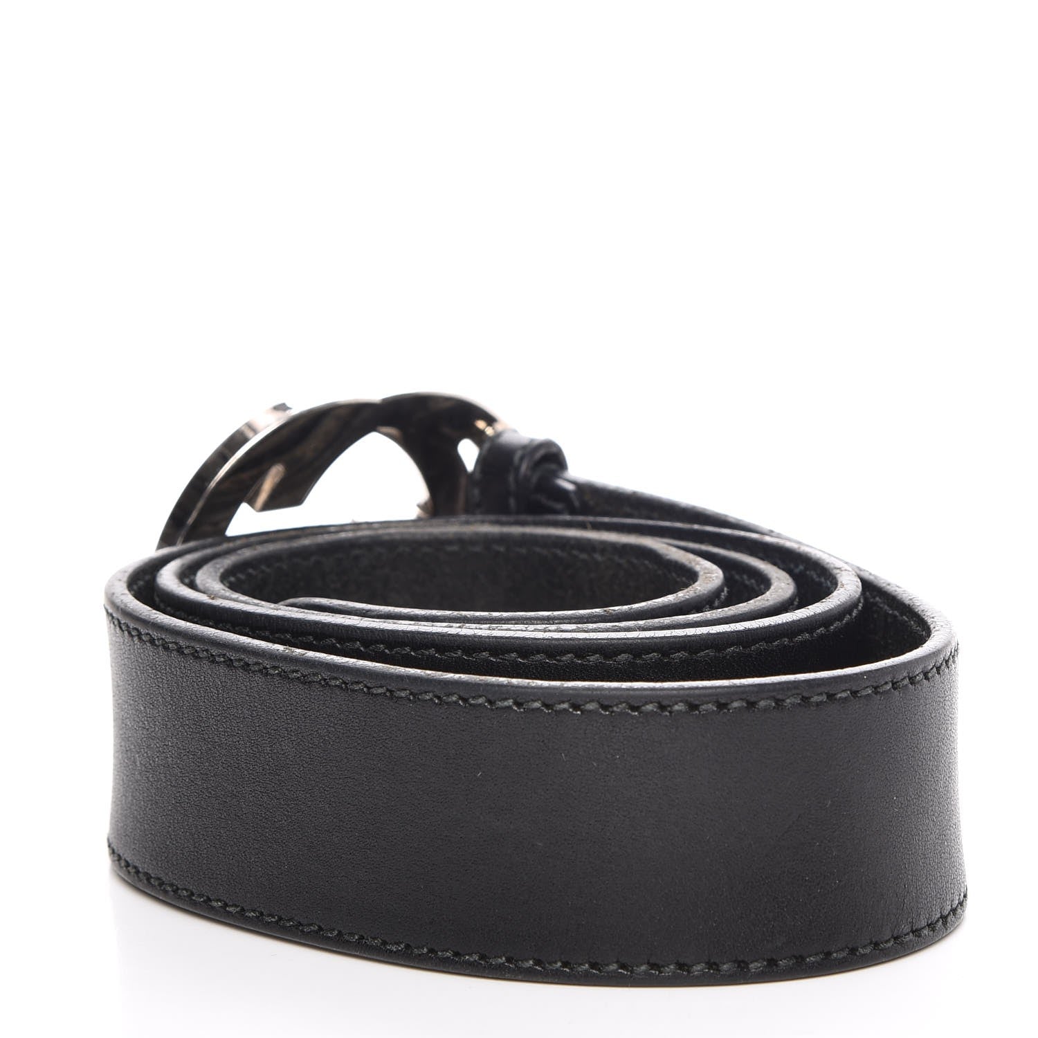 Gucci Calfskin GG Interlocking Belt 90 36 Black 3 of 7
