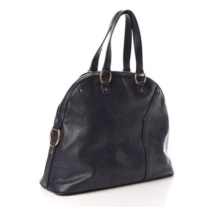 Saint Laurent Calfskin Oversized Muse Navy Blue 3 of 13