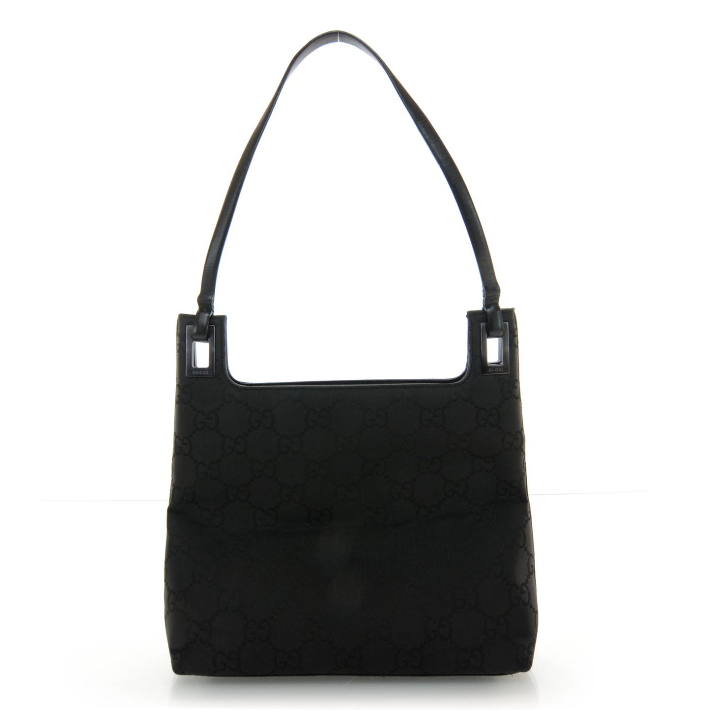 Nylon Monogram Small Shoulder Bag Black