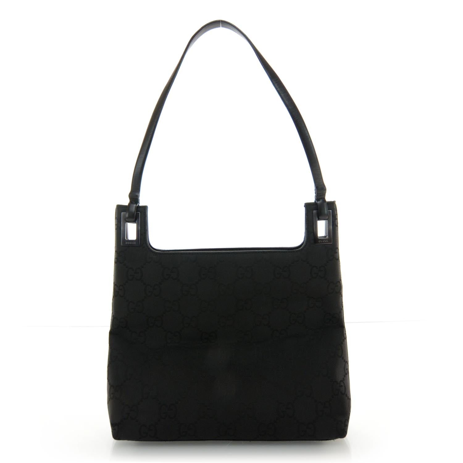 Gucci Nylon Monogram Small Shoulder Bag Black 1 of 8