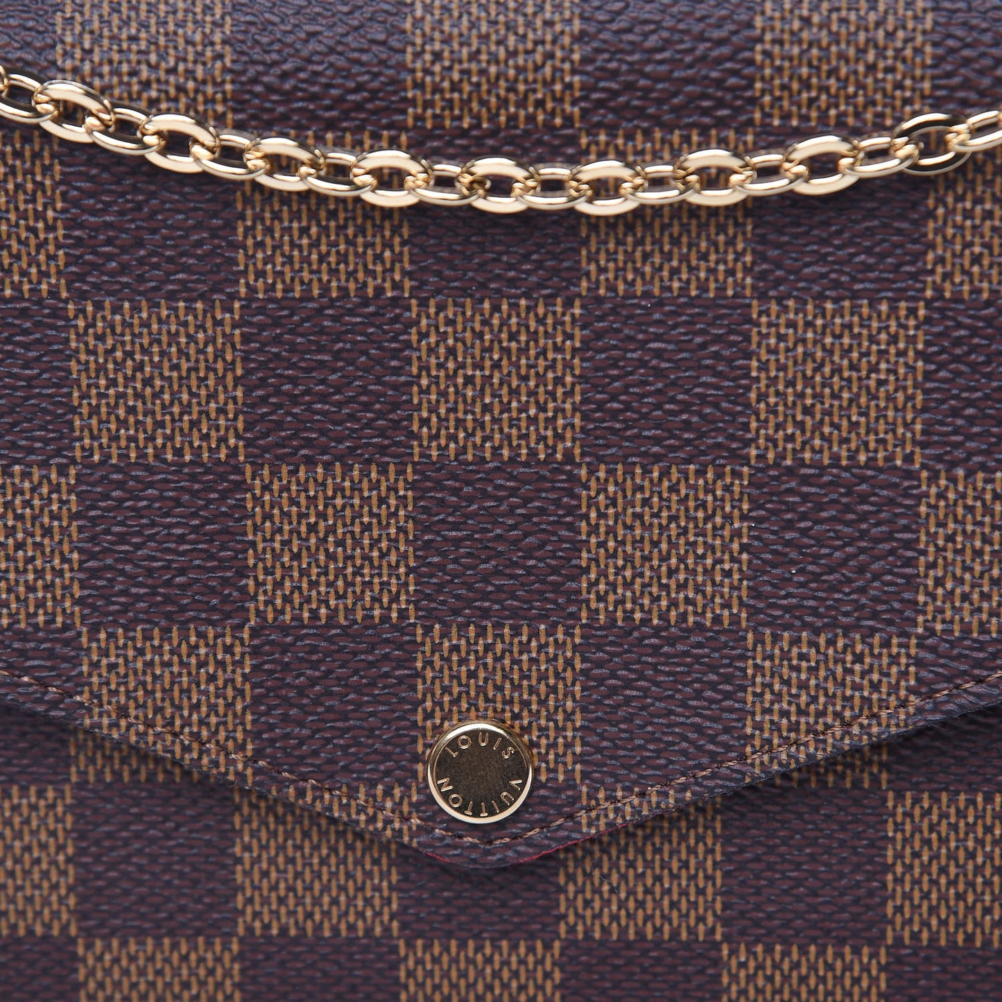 Damier Ebene Pochette Felicie Chain Wallet