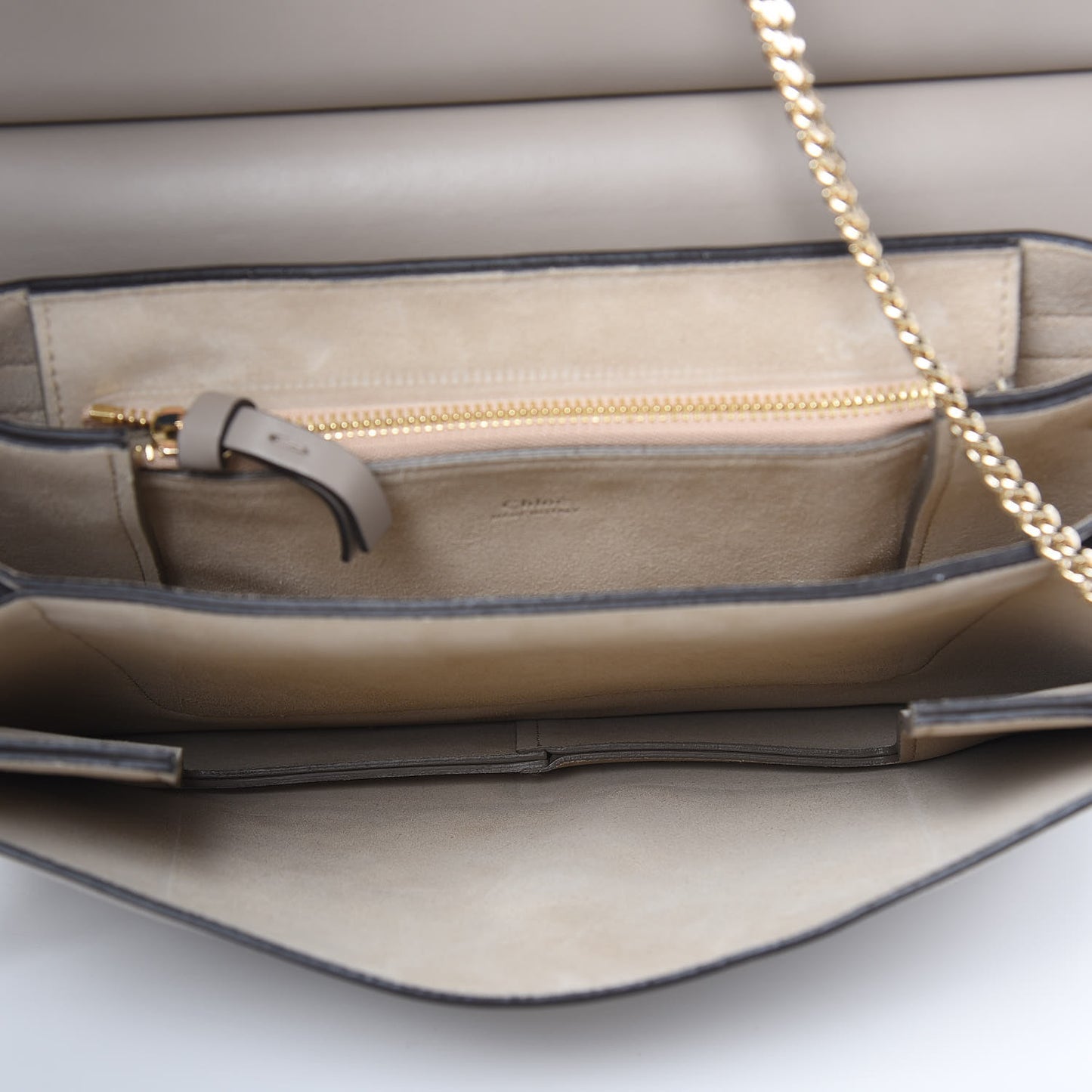 Calfskin Suede Medium Faye Shoulder Bag Motty Grey