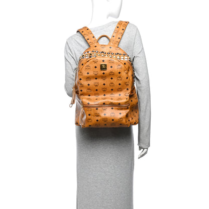 MCM Visetos Crown Stud Medium Stark Backpack Cognac 2 of 9
