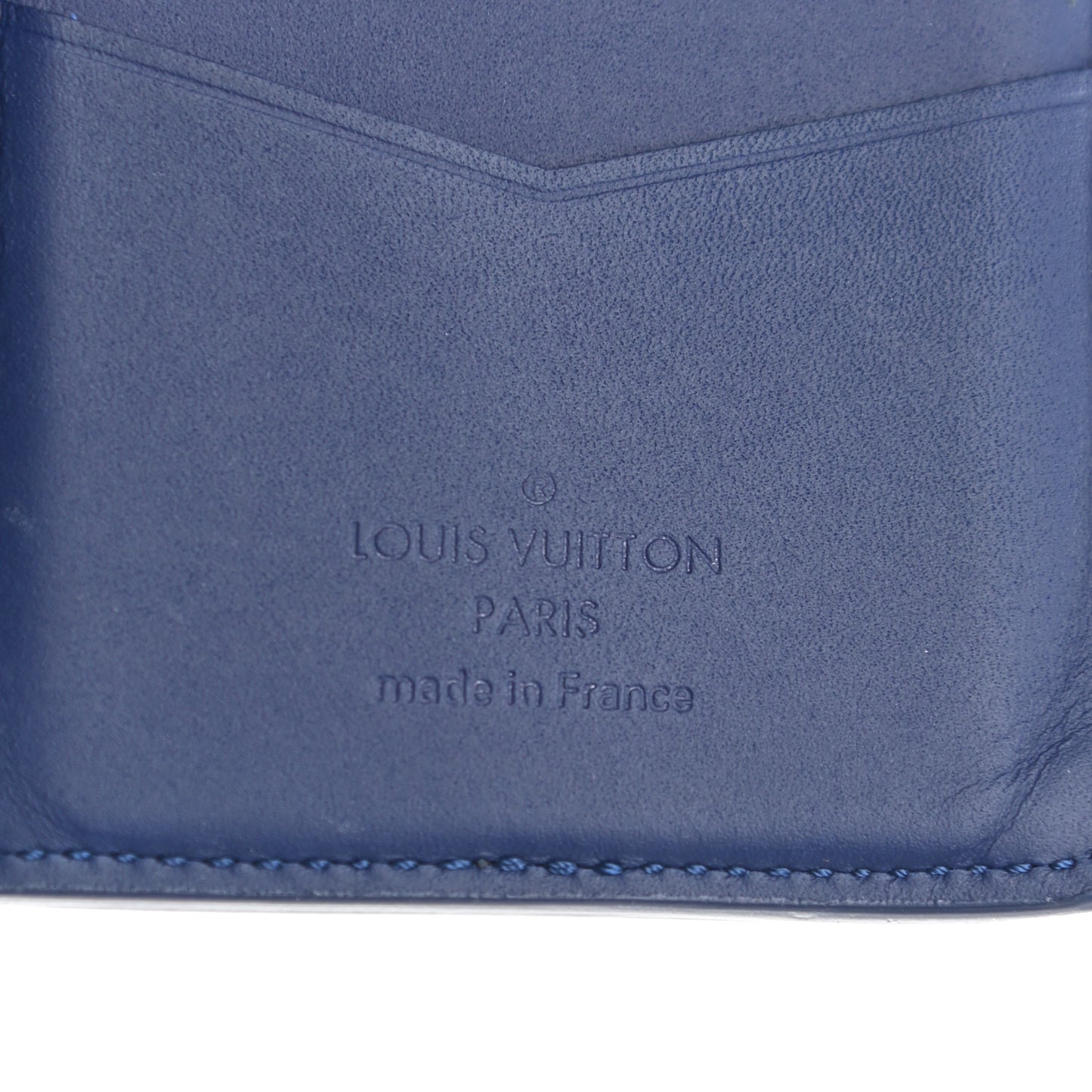 Cowhide Monogram Bandana Pocket Organizer Blue