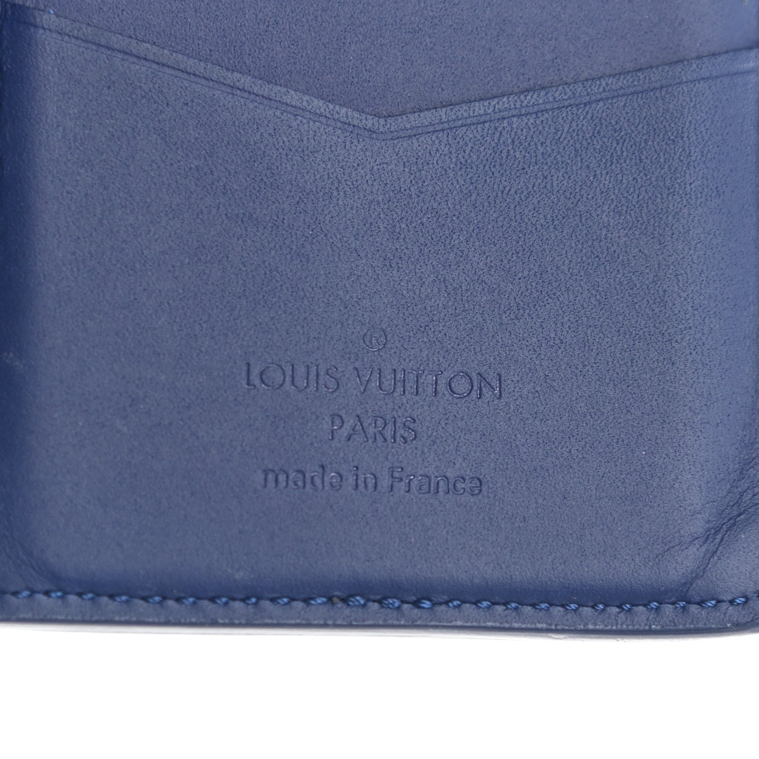 Louis Vuitton Cowhide Monogram Bandana Pocket Organizer Blue 6 of 6