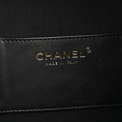 Chanel Shiny Crumpled Calfskin Quilted Medium Chanel 25 Handbag Black 6 of 10
