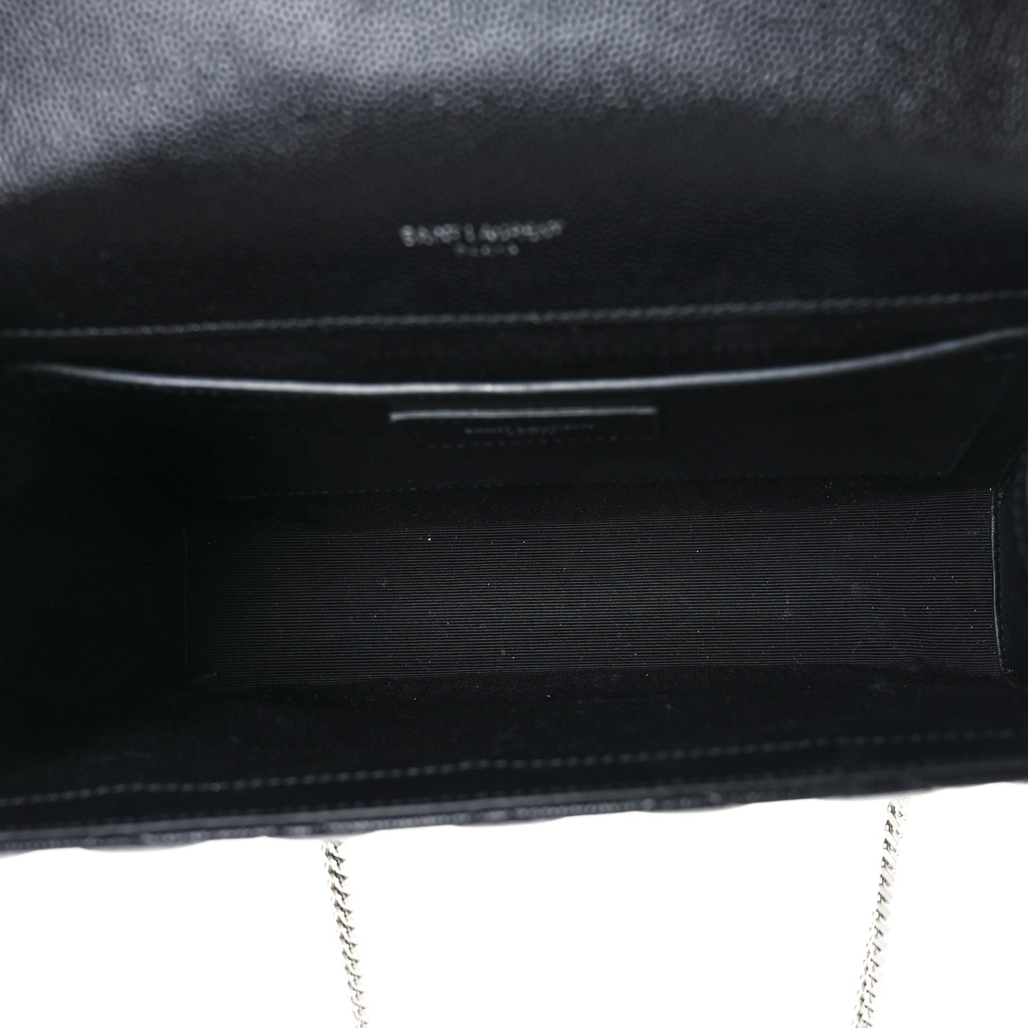 Grain De Poudre Textured Mixed Matelasse Triquilt Medium Monogram Satchel Black