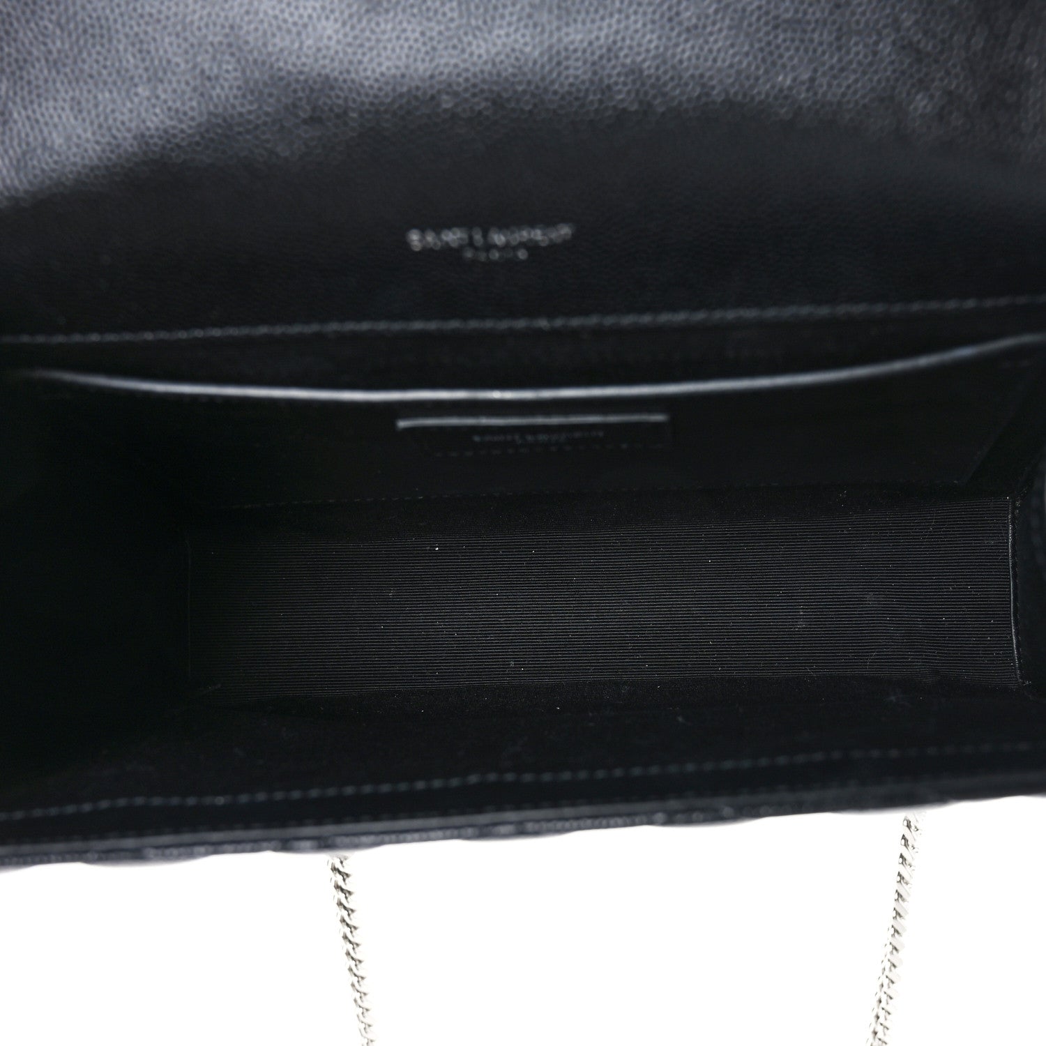 Saint Laurent Grain De Poudre Textured Mixed Matelasse Triquilt Medium Monogram Satchel Black 5 of 9