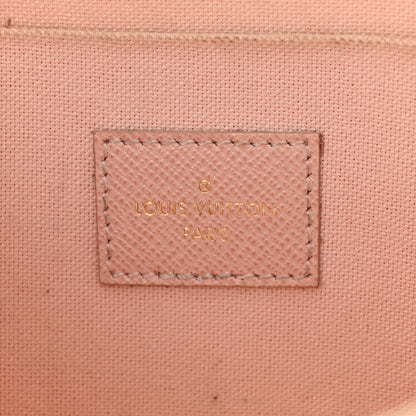 Louis Vuitton Damier Azur Pochette Felicie Chain Wallet Rose Ballerine 7 of 15