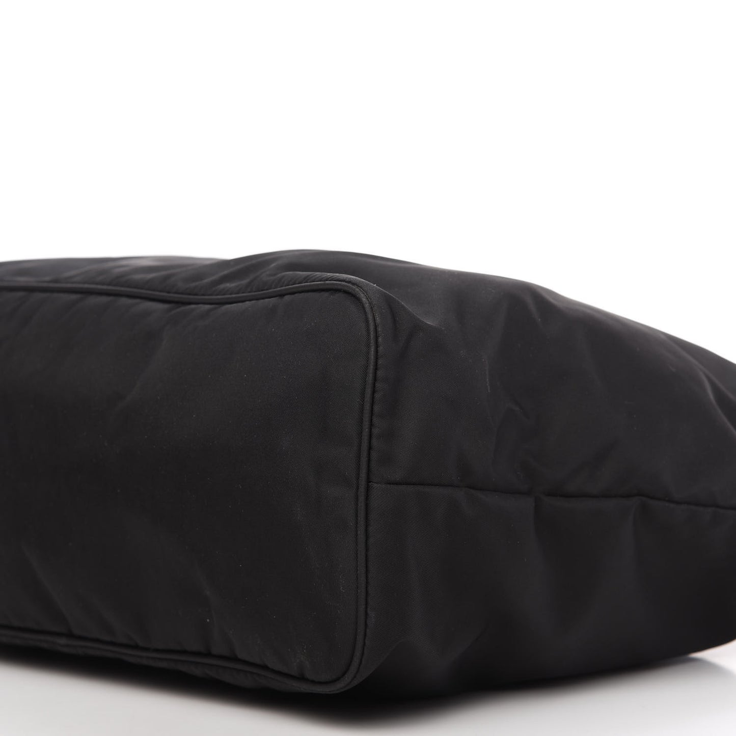 Tessuto Nylon Saffiano Shopping Tote Black