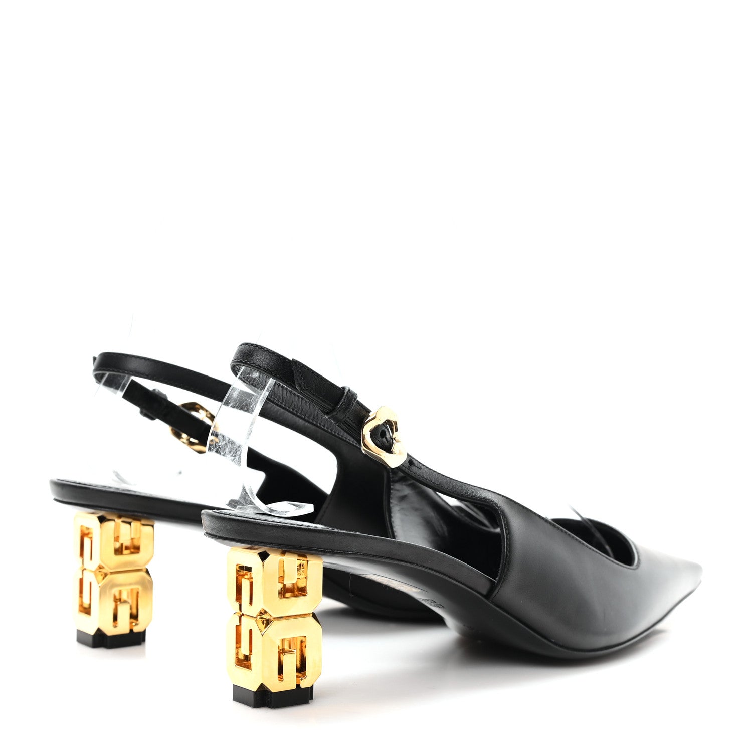 Givenchy Calfskin G Cube 50mm Slingback Pumps 36 Black 5 of 10