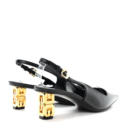 Givenchy Calfskin G Cube 50mm Slingback Pumps 36 Black 5 of 10