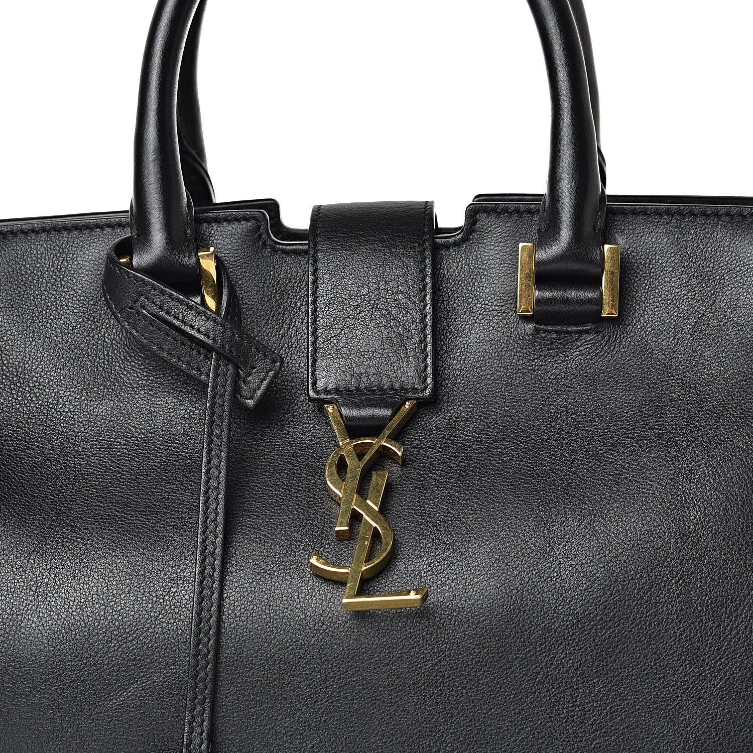 Saint Laurent Calfskin Small Monogram Cabas Black 8 of 24