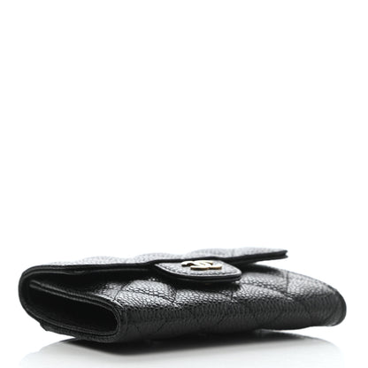 Chanel Caviar Quilted Flap Card Holder Wallet Black 4 of 8